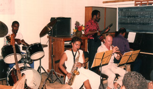 Working with students in St Lucia